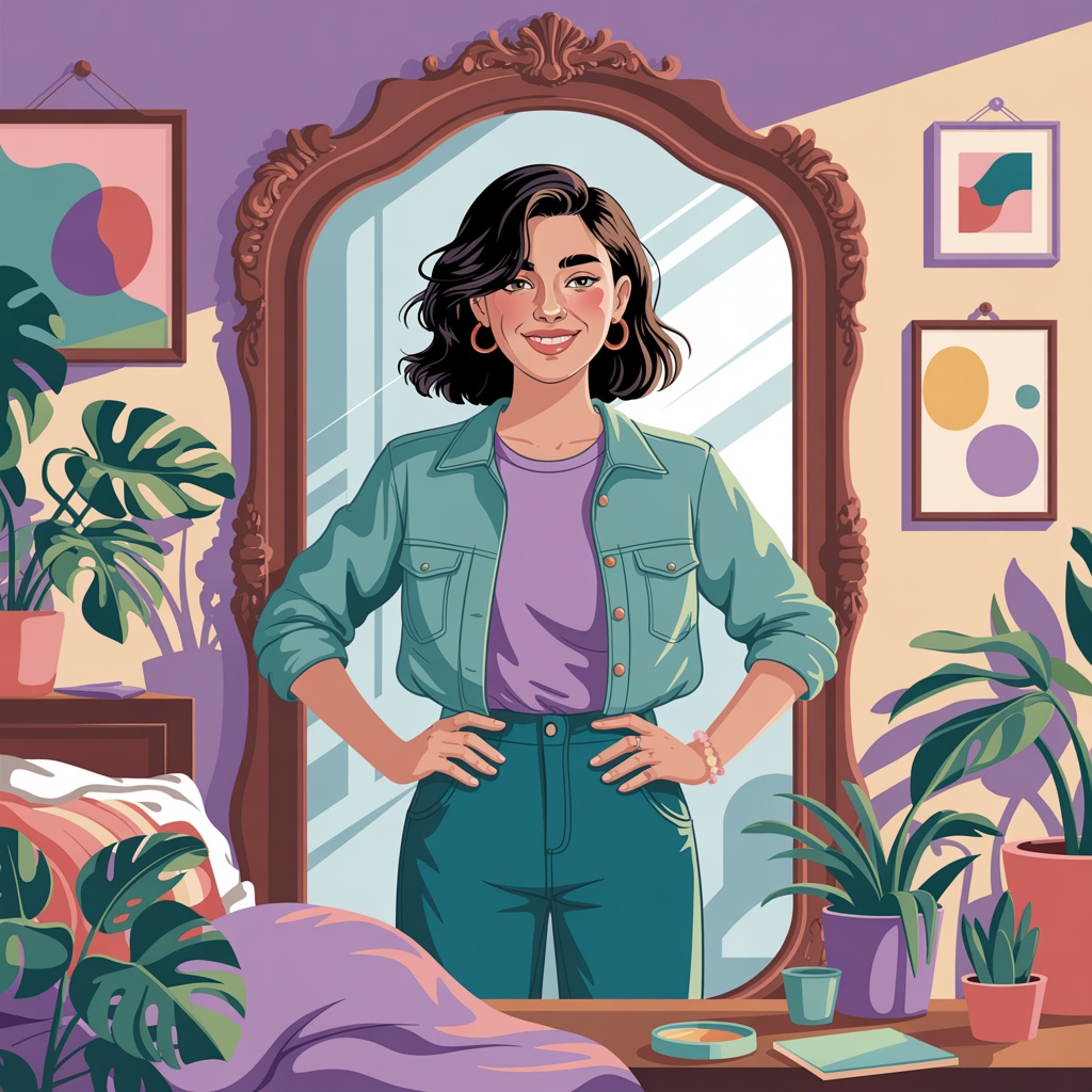 Young woman embracing her identity